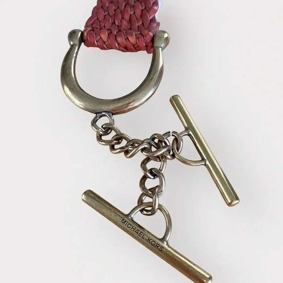 Micheal Kors brown woven leather belt - Picture 3 of 9